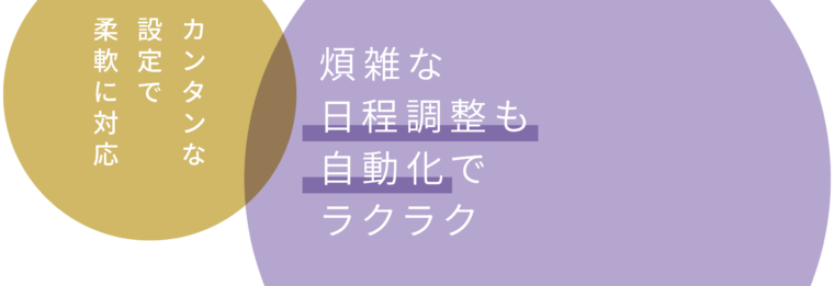 煩雑な日程調整も自動化でラクラク